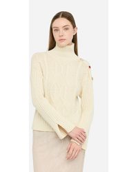 Liu Jo - Liu Jo Pull À Col Roulé En Laine Avec Boutons Bijoux - Lyst