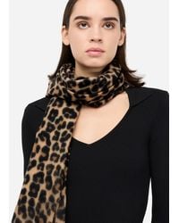 Liu Jo - Liu Jo Stola Mit Animalprint Und Brosche - Lyst