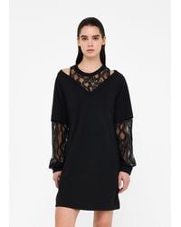 Liu Jo - Liu Jo Sweatkleid Mit Spitze - Lyst