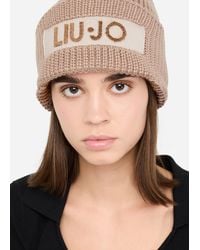 Liu Jo - Liu Jo Beanie-Mütze Mit Logo - Lyst