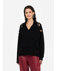 Liu Jo - Liu Jo Maglia 100% Lana Con Ricami Gioiello - Lyst