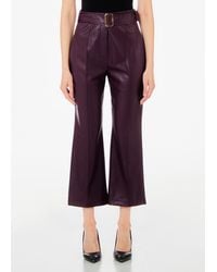 Liu Jo - Liu Jo Flare-Hose Aus Beschichtetem Gewebe - Lyst