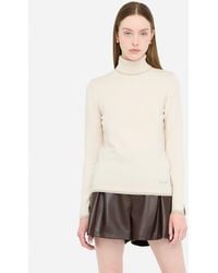 Liu Jo - Liu Jo Pull À Col Roulé Avec Détails En Lurex - Lyst