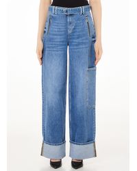 Liu Jo - Liu Jo Jean Cargo Évasé Avec Ceinture - Lyst