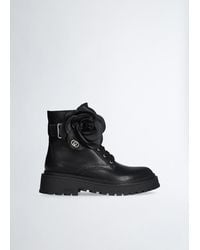 Liu Jo - Liu Jo Rangers En Cuir Avec Fleur - Lyst