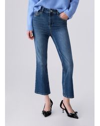Liu Jo - Vaqueros Bootcut Con Strass - Lyst