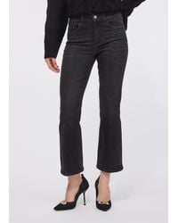 Liu Jo - Liu Jo Jean Évasé Cropped Avec Strass - Lyst