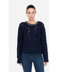 Liu Jo - Liu Jo Maglia Traforata Con Pietre Gioiello - Lyst