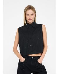 Liu Jo - Liu Jo Top En Coton Avec Strass - Lyst
