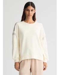 Liu Jo - Liu Jo Felpa Bianca Con Strass - Lyst