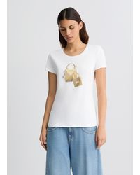 Liu Jo - Liu Jo T-shirt Con Stampa E Strass - Lyst