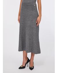 Liu Jo - Liu Jo Jupe Midi En Maille Avec Paillettes - Lyst