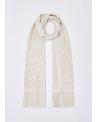 Liu Jo - Stola Jacquard Animalier Con Logo - Lyst