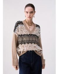 Liu Jo - Punto Jacquard Con Bordados Joya - Lyst
