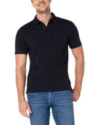 Liverpool Jeans Company Short Sleeve Slub Polo - Black