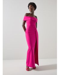 LK Bennett - Rampling Pink Crepe Bodycon Maxi Dress - Lyst