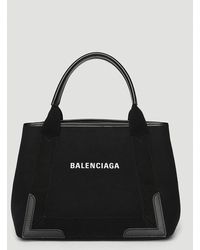 Balenciaga - Navy S Cabas Tote Bag - Lyst