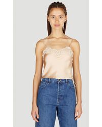 Saint Laurent - Lace Camisole Top - Lyst