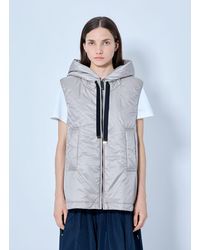 Max Mara - Hooded Zip-Up Vest - Lyst