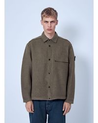 Stone Island - Wool Shirt Jacket - Lyst