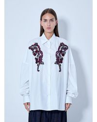 Dries Van Noten - Embroidered Casia Oversized Shirt - Lyst