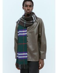 Burberry - Contrast Check Cashmere Scarf - Lyst