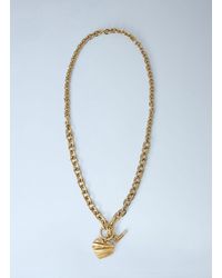 Chloé - Chloé Pleated Heart Necklace - Lyst