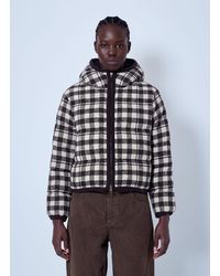 Moncler - Abstraction Hooded Wool Blend Short Down Jacket - Lyst