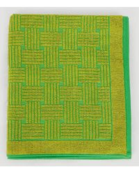 Bottega Veneta Intreccio Pattern Bath Towel - Green