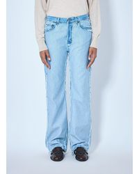 Acne Studios - Frayed Denim Jeans - Lyst