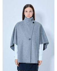Max Mara - Asymmetric Cashmere Cape - Lyst