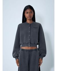 Alexander Wang - Logo Motif Cardigan - Lyst