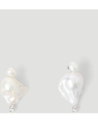 Simone Rocha Baroque Pearl Earrings - White