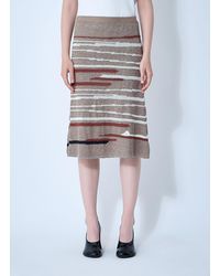 Bottega Veneta - Linen-And-Cotton Skirt - Lyst
