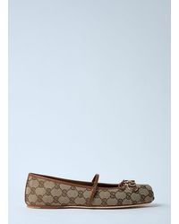 Gucci - Horsebit Ballet Flats - Lyst