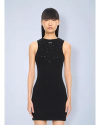 Off-White c/o Virgil Abloh - Ow X Swarovski Ribbed Rowing Dress - Lyst