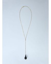 TOTEME - Large Onyx Drop Necklace - Lyst