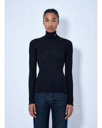 Prada - Ribbed Turtleneck Top - Lyst