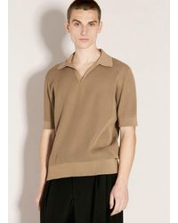 Dolce & Gabbana - Openwork V-neck Polo Shirt - Lyst
