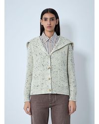 Bottega Veneta - Wool English Rib Cardigan - Lyst