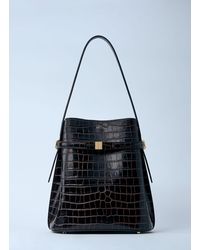 TOTEME - Croc-Embossed Leather Bucket Bag - Lyst