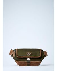 Prada - Re-Nylon And Suede Belt Bag - Lyst