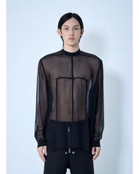 Rick Owens - Sheer Panel Shirt - Lyst