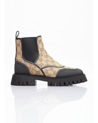 Gucci - Gg Canvas Ankle Boots - Lyst