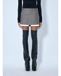 Rick Owens - Fog Cutoff Mini Skirt - Lyst
