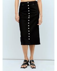 Courreges - Multiflex Denim Midi Skirt - Lyst