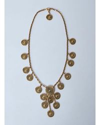 Saint Laurent - Metal Charm Necklace - Lyst