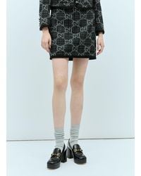 Gucci - Gg Tweed Mini Skirt - Lyst