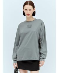 Miu Miu - Garment-dyed Jersey T-shirt - Lyst