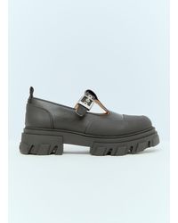 Ganni - Cleated Mary-jane Shoes - Lyst